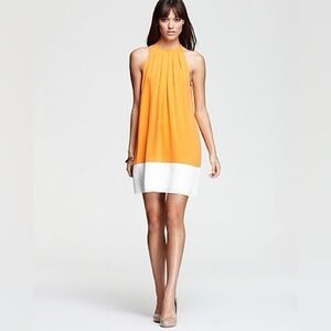 Theory orange silk Dress 👗 size 8